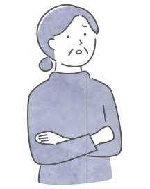 悩んでいる人物